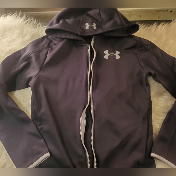 Black under armour zip up hoodie - Picture 1 of 5